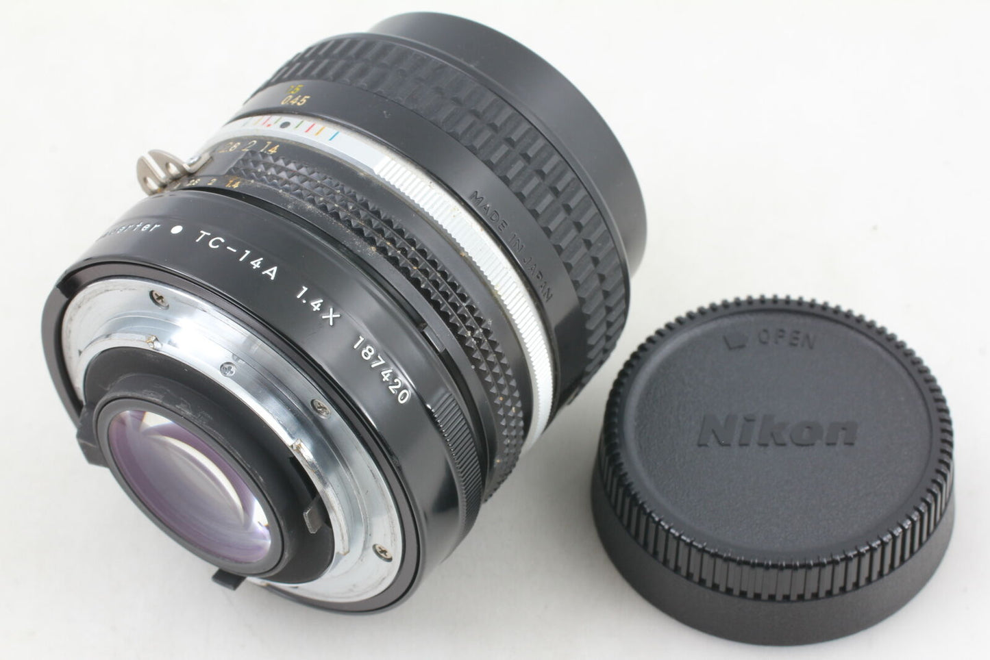 [MINT] Nikon Ai Nikkor 50mm F1.4 MF Lens w/ Teleconverter TC-14A 1.4X From JAPAN