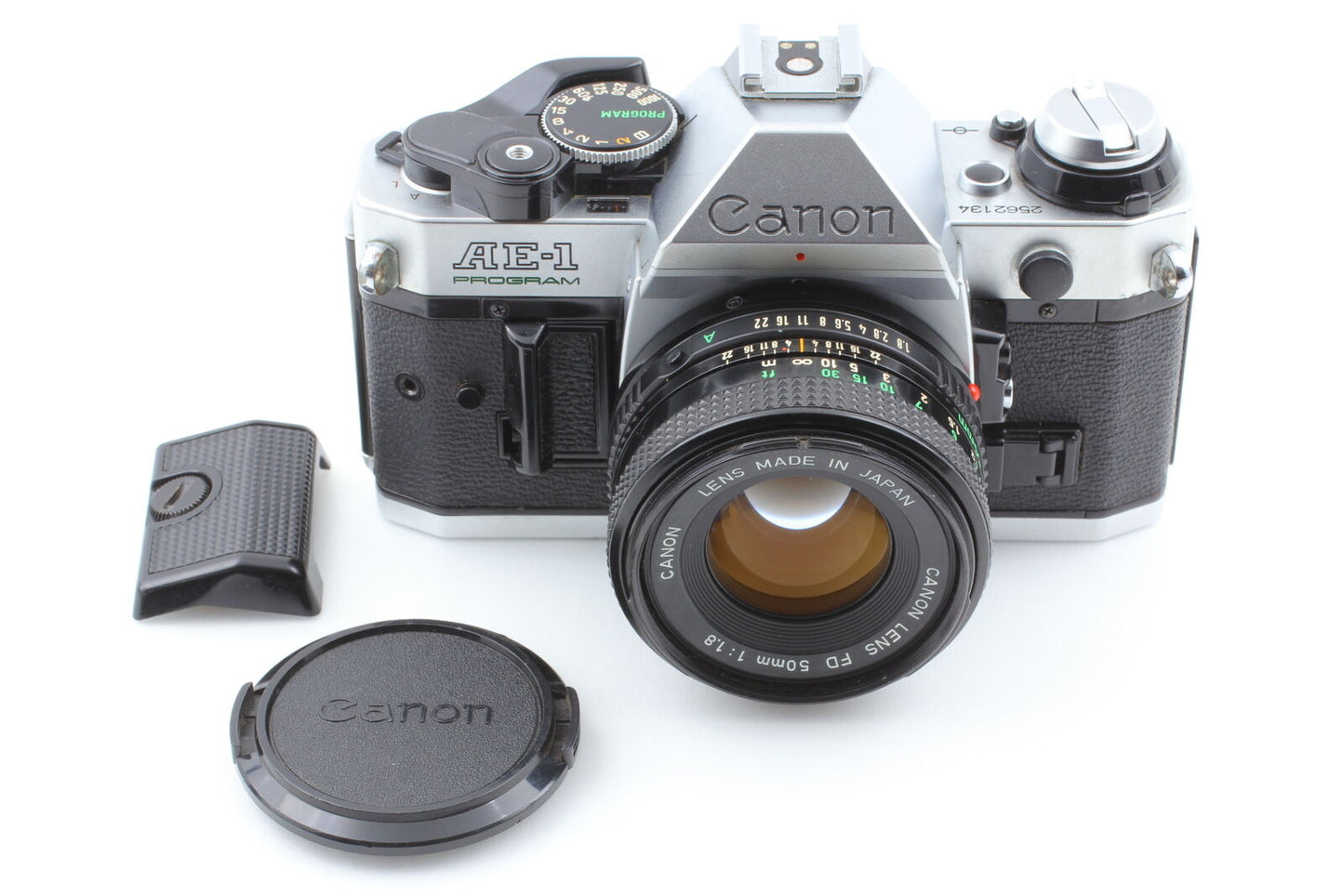 [Near MINT] Canon AE-1 Program 35mm SLR Film Camera NEW FD 50mm F/1.8 From JAPAN