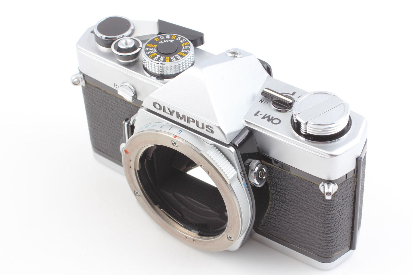 [Near MINT] Olympus OM-1 Silver 35mm SLR Film Camera Light Meter Works JAPAN