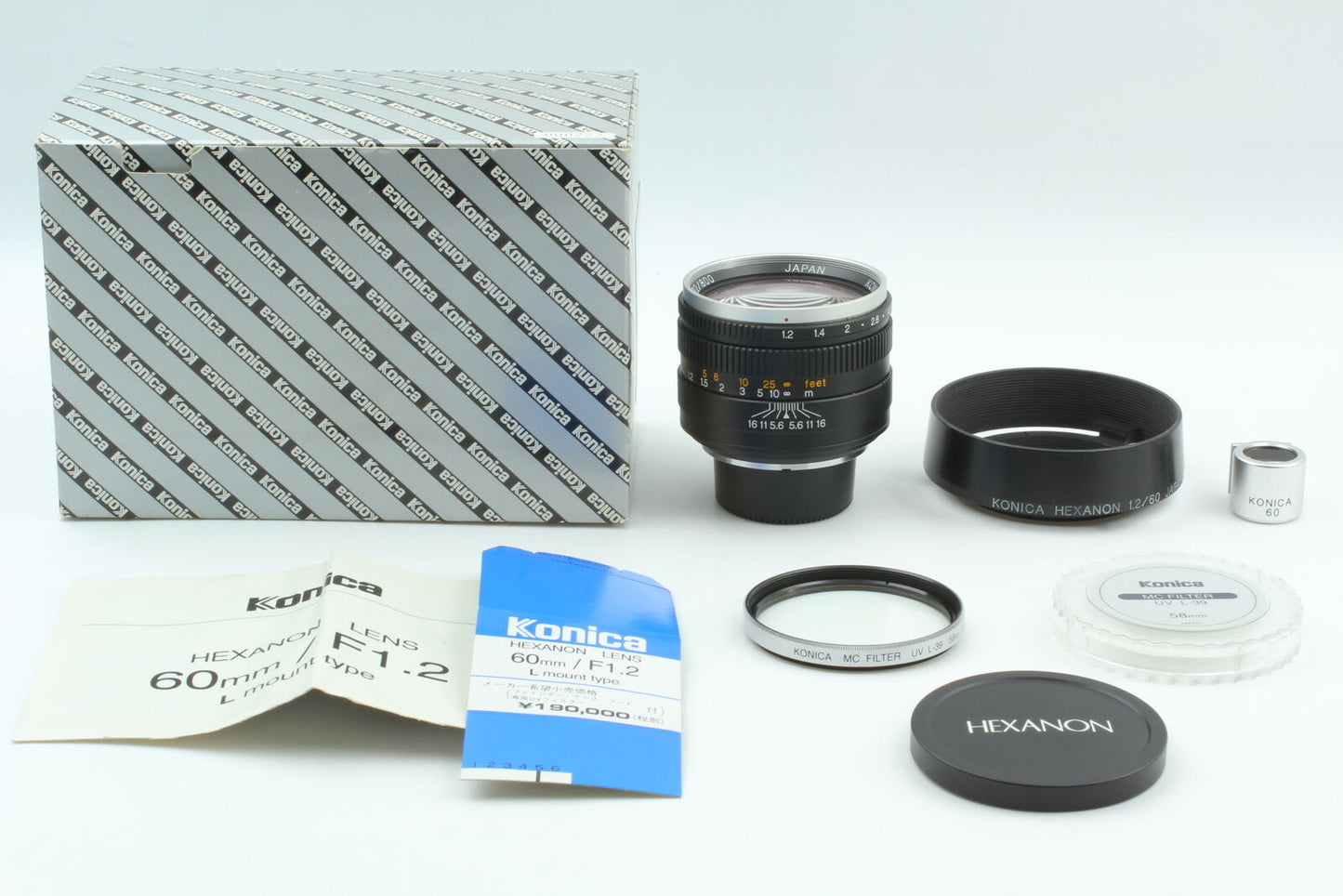 Rare [Unused] Konica Hexanon 60mm f1.2 L39 LTM Leica MF Lens 800 Limited Edition