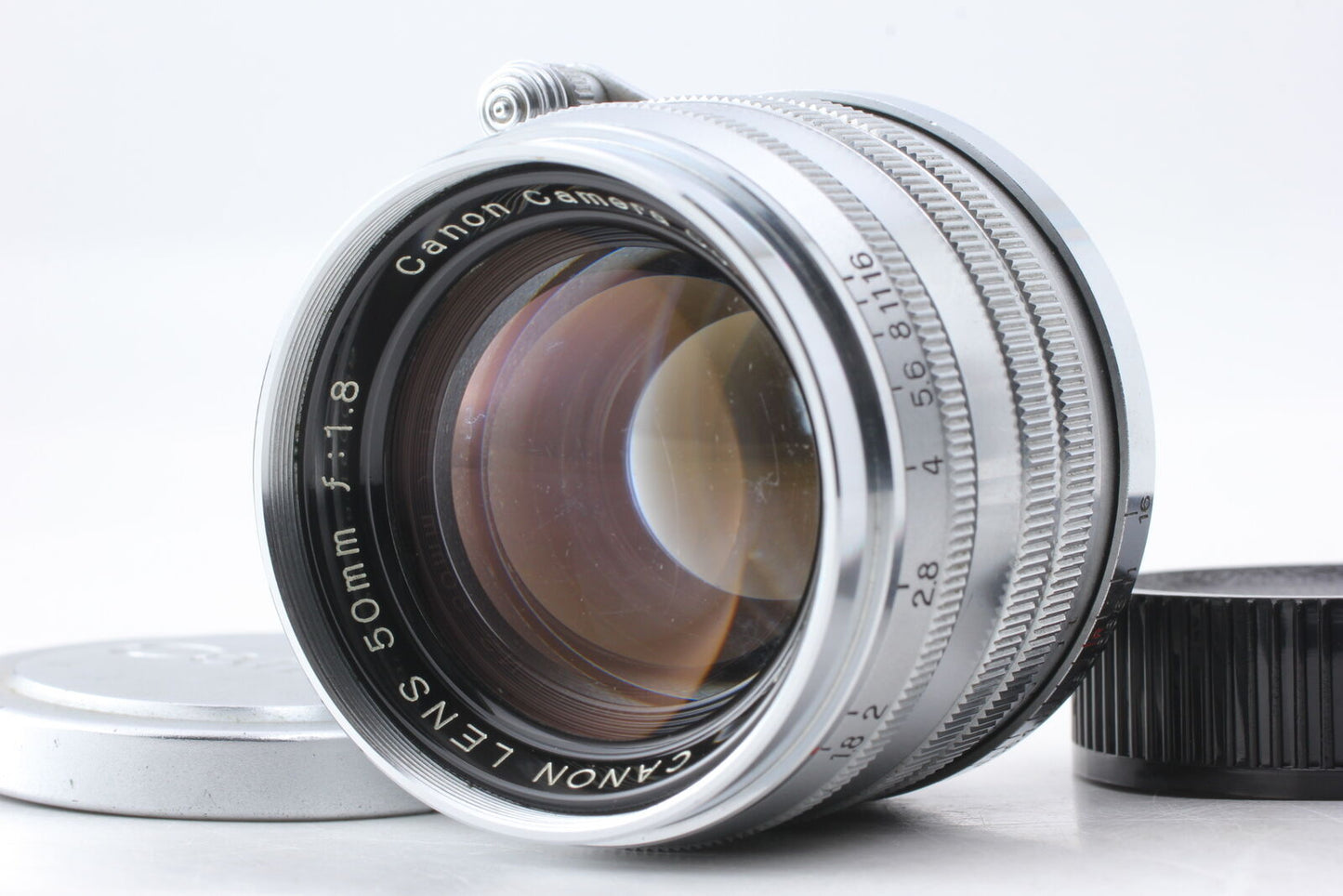 [Exc+5] Canon 50mm f1.8 Lens Leica Screw Mount L39 LTM Silver From JAPAN