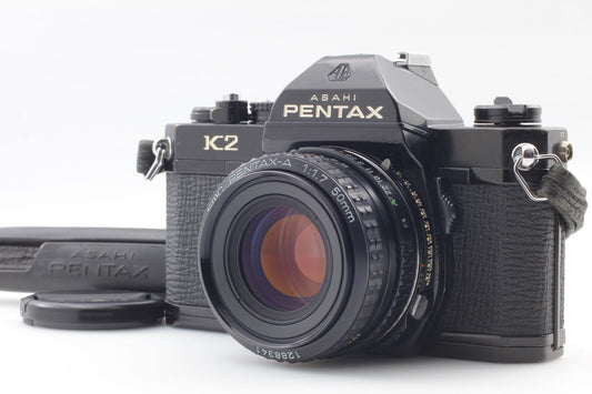 [Near MINT+++] Pentax K2 Black SLR 35mm Film Camera SMC 50mm F1.7 From JAPAN