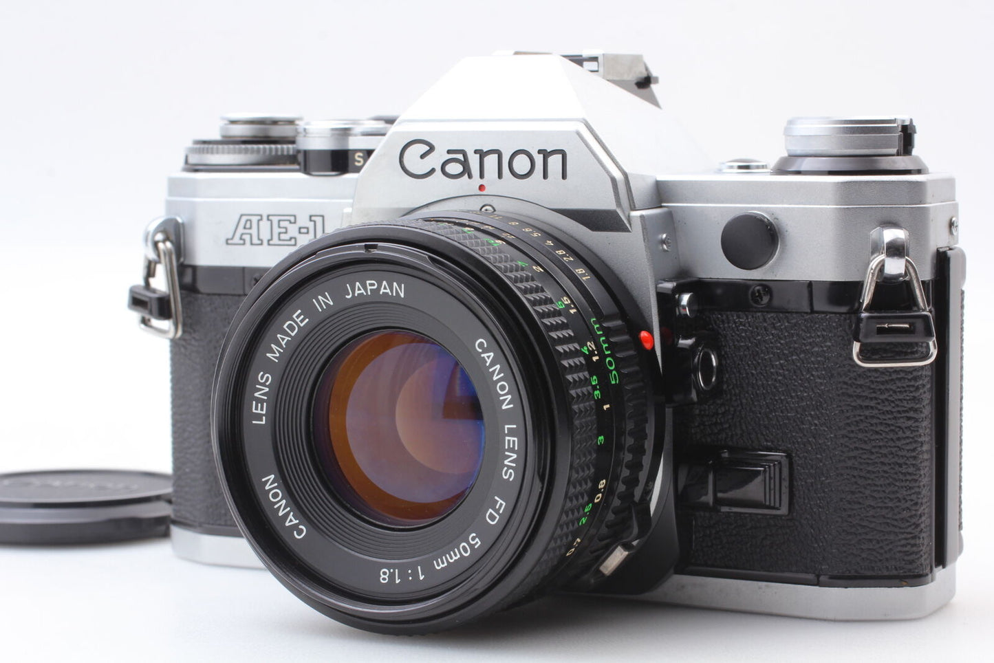 Tested [Near MINT] Canon AE-1 35mm SLR Film Camera Silver New FD 50mm F1.8 Lens