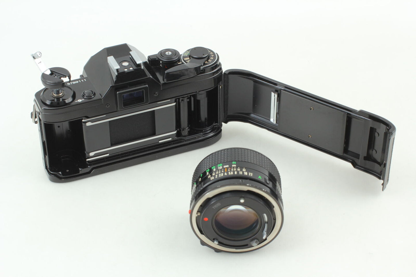 [N MINT] Canon AE-1 Black 35mm SLR Film Camera NEW FD 50mm f/1.4 Lens From JAPAN