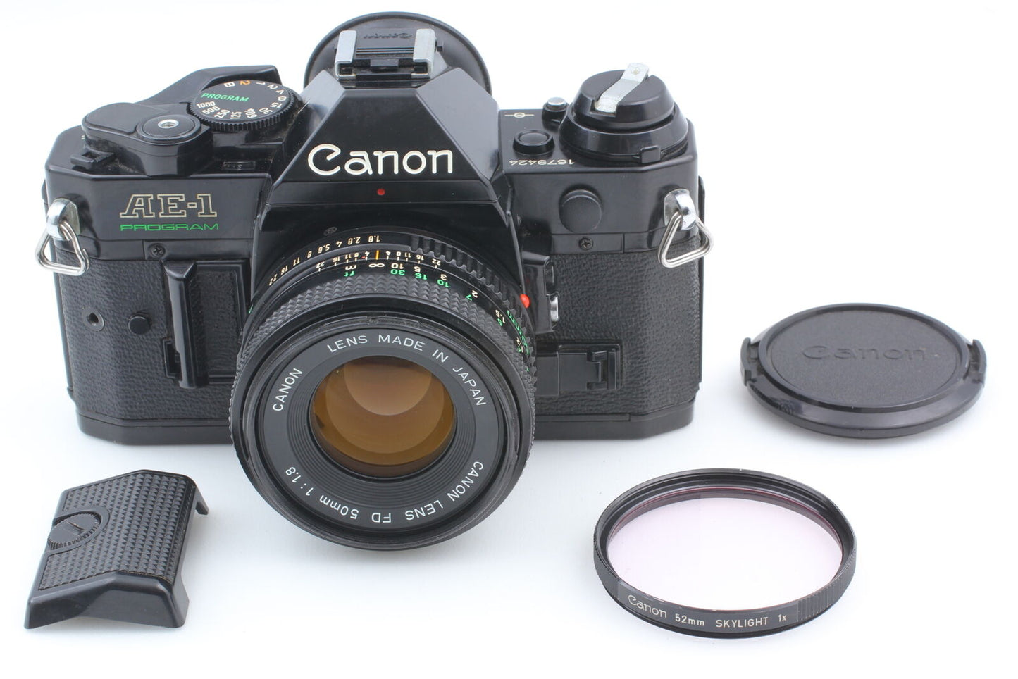 [Near MINT] Canon AE-1 Program 35mm SLR Film Camera NEW FD 50mm F/1.8 From JAPAN