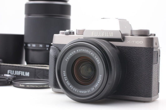 [MINT] Fujifilm X-T100 24.2MP Digital Camera XC 15-45mm & 50-230mm Double Lens