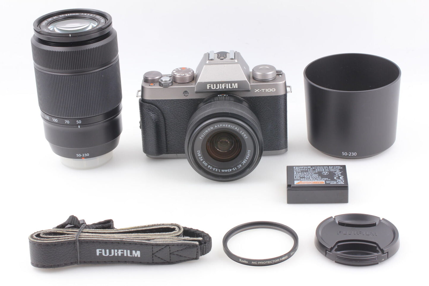 [MINT] Fujifilm X-T100 24.2MP Digital Camera XC 15-45mm & 50-230mm Double Lens