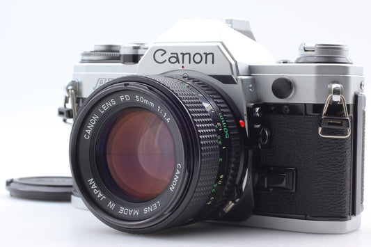 [Near MINT] Canon AE-1 Silver 35mm SLR Film Camera NEW FD 50mm f/1.4 From JAPAN