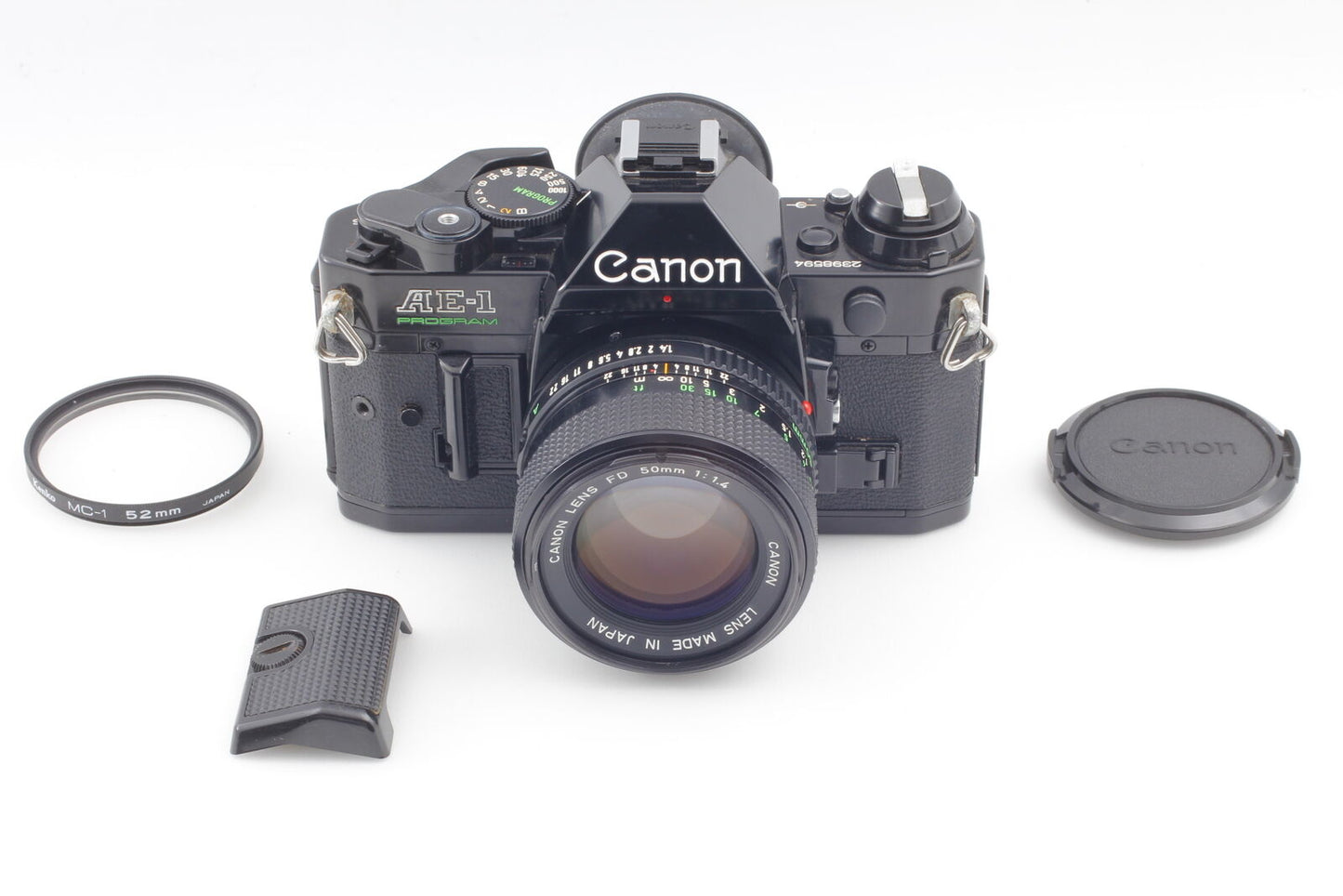 [Near MINT] Canon AE-1 Program 35mm film Camera NEW FD 50mm F1.4 Lens From JAPAN