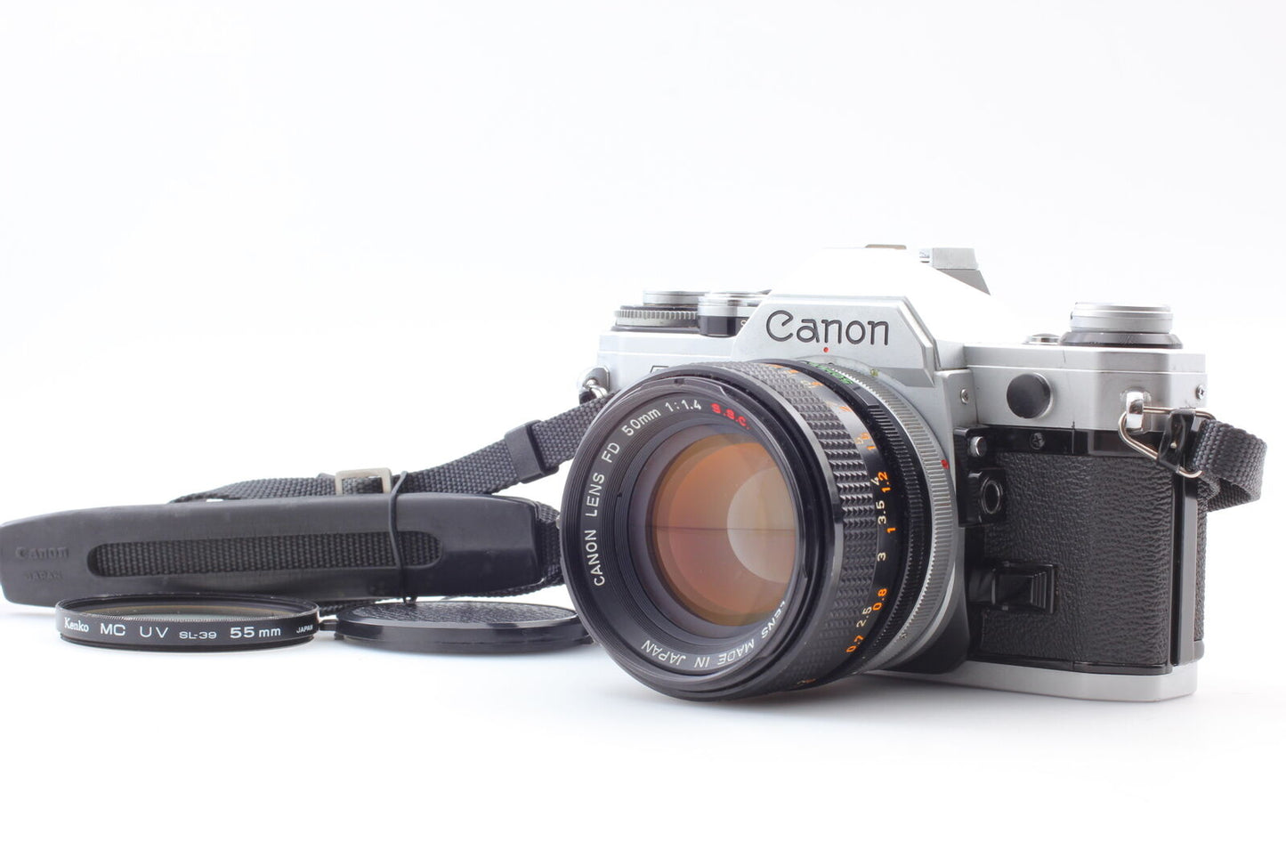 [Near MINT] Canon AE-1 35mm SLR Film Camera New FD 50mm F1.4 S.S.C From JAPAN