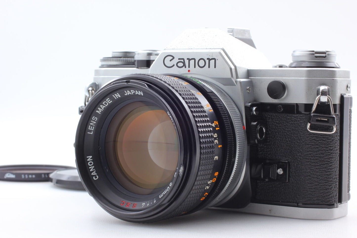 [N MINT] Canon AE-1 Silver SLR 35mm Film Camera FD 50mm f/1.4 s.s.c From JAPAN