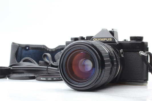 [Near MINT] Olympus OM-1 Black 35mm SLR Film Camera - Bonus Lens From JAPAN